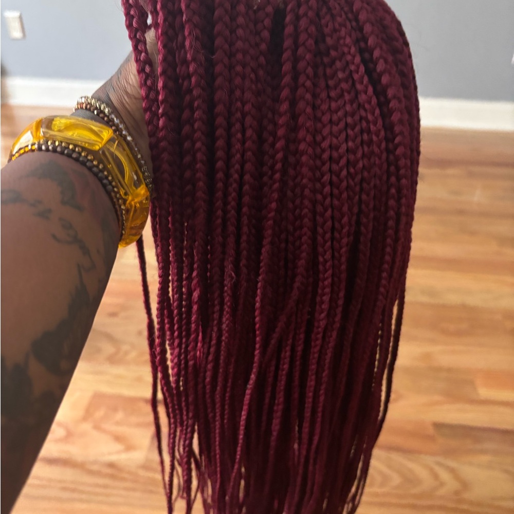 Red Braided Wig - Picture 2 of 3